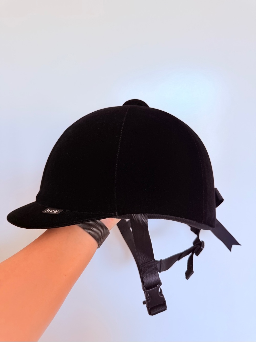 HKM black riding helmet size 56